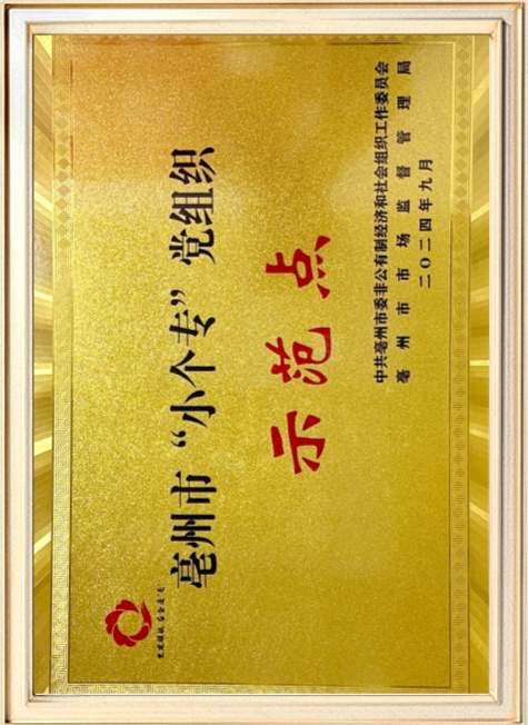 亳州市“小个专”党组织示范点